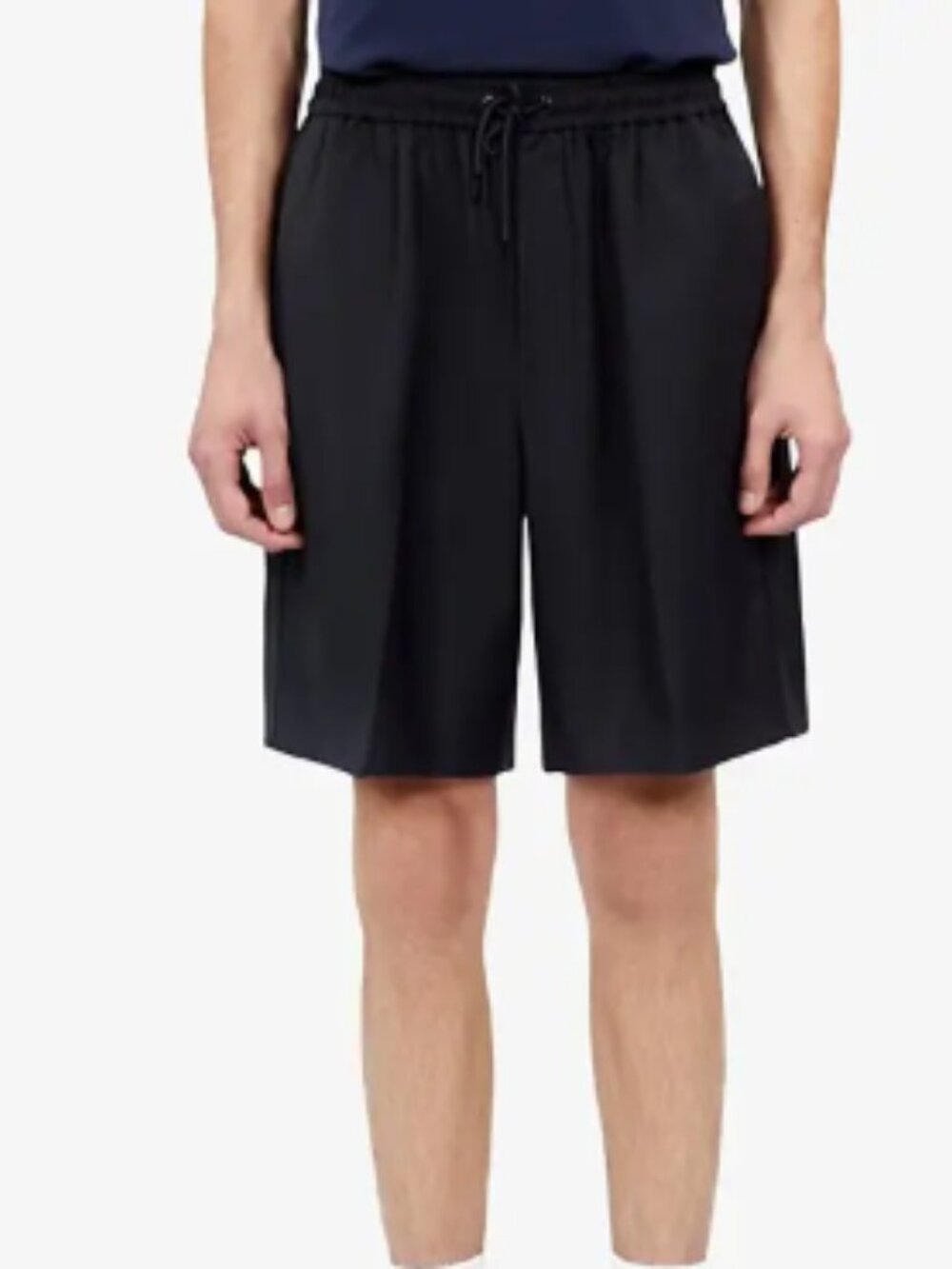NWT The Kooples Drawstring -Waist Relaxed- Fit Woold Shorts Navy Size 42